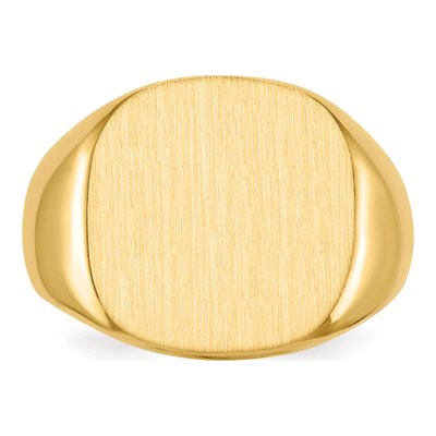 Men's 10K Yellow Gold Closed Back Signet Ring – view 5