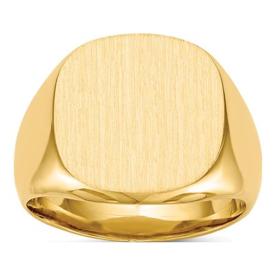 Men's 10K Yellow Gold Closed Back Signet Ring