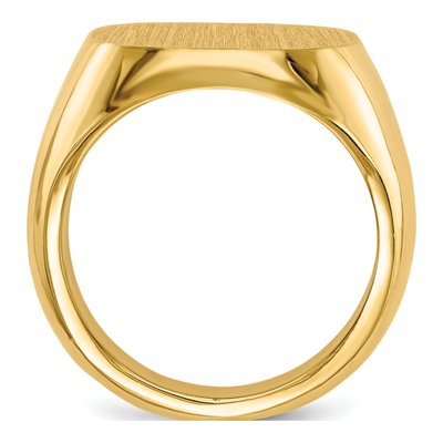 Men's 10K Yellow Gold Closed Back Signet Ring – view 3