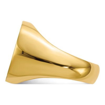 Men's 10K Yellow Gold Closed Back Signet Ring – view 4
