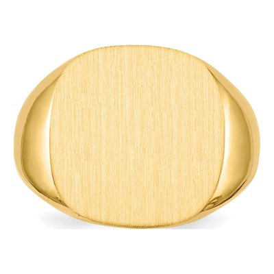 Men's 10K Yellow Gold Closed Back Signet Ring – view 5
