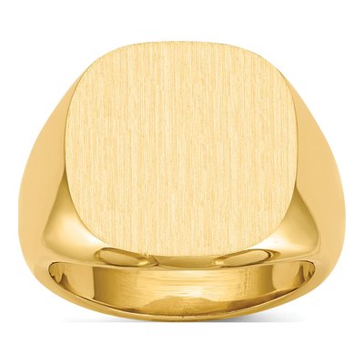 Men's 10K Yellow Gold Closed Back Signet Ring