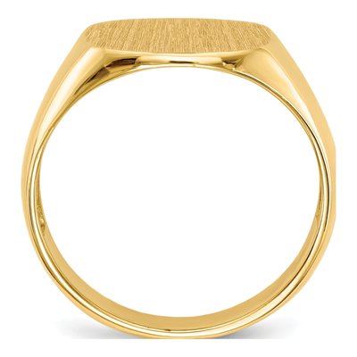 Men's 10K Yellow Gold Open Back Signet Ring – view 3