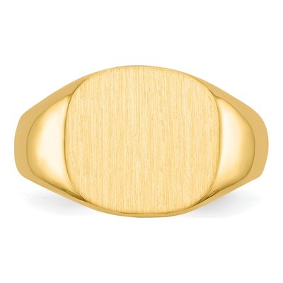 Men's 10K Yellow Gold Open Back Signet Ring – view 5