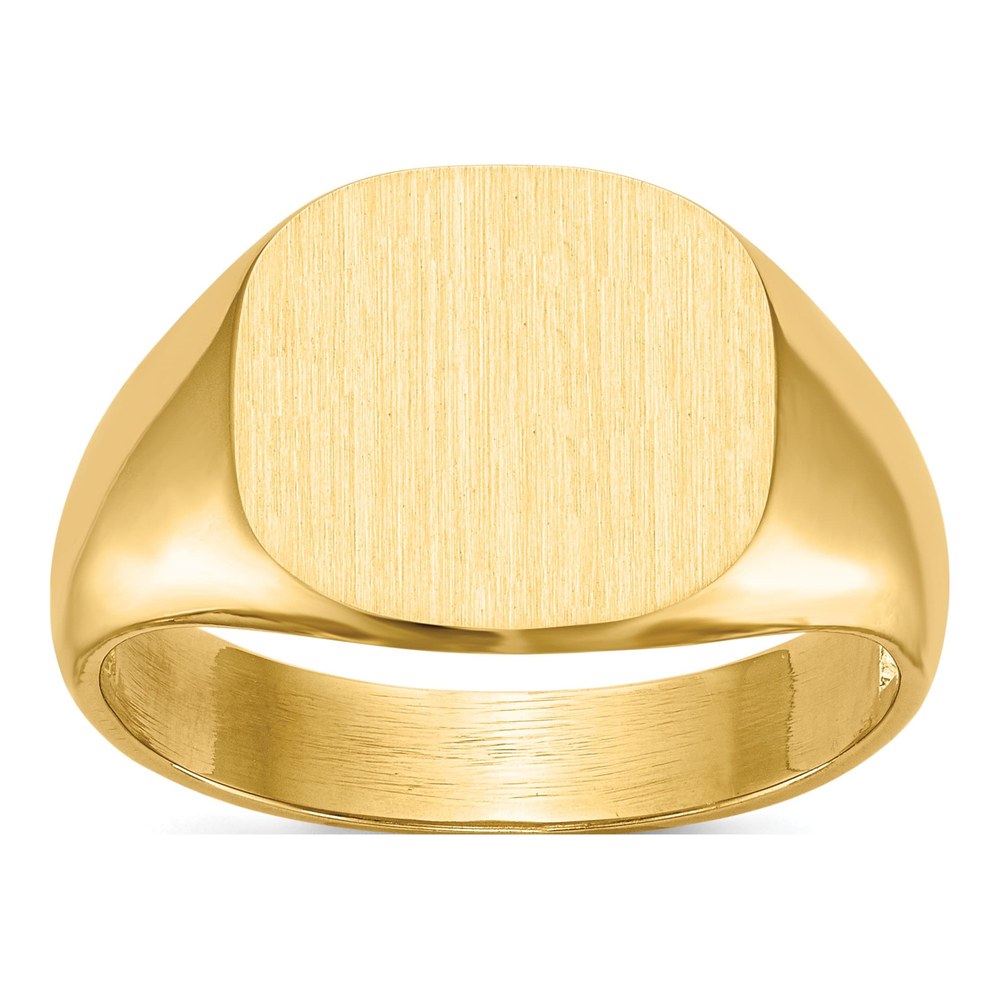 Men's 10K Yellow Gold Open Back Signet Ring