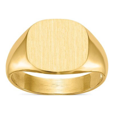 Men's 10K Yellow Gold Open Back Signet Ring