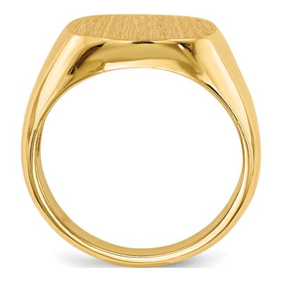 Men's 10K Yellow Gold Open Back Signet Ring – view 3