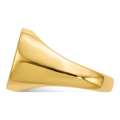 Men's 10K Yellow Gold Open Back Signet Ring – view 4