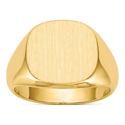Men's 10K Yellow Gold Open Back Signet Ring