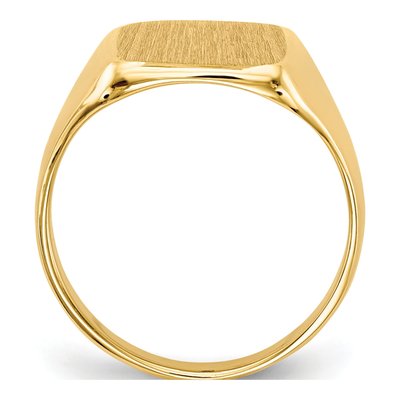 Men's 10K Yellow Gold Closed Back Signet Ring – view 3