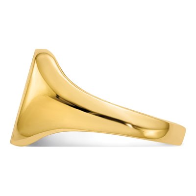 Men's 10K Yellow Gold Closed Back Signet Ring – view 4