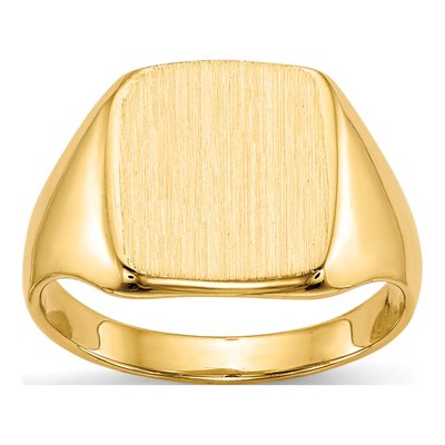 Men's 10K Yellow Gold Closed Back Signet Ring