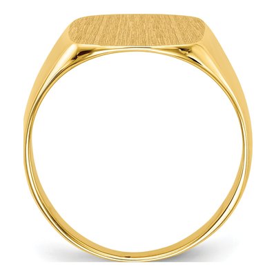 10K Yellow Gold 10Ky 15.0X13.5mm Closed Back Men's Signet Ring – view 3