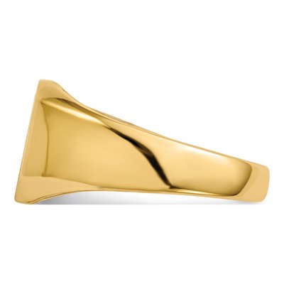 Men's 10K Yellow Gold Closed Back Signet Ring – view 4