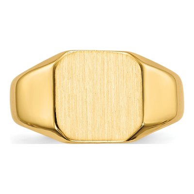 Men's 10K Yellow Gold Closed Back Signet Ring – view 5