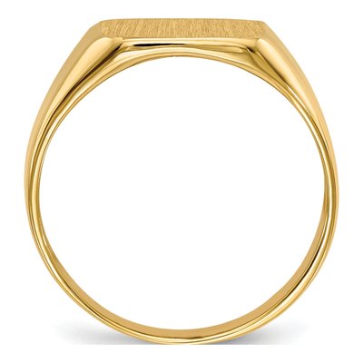 Men's 10K Yellow Gold Open Back Signet Ring – view 3