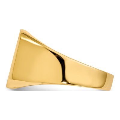 Men's 10K Yellow Gold Open Back Signet Ring – view 4