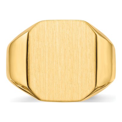 Men's 10K Yellow Gold Signet Ring – view 5