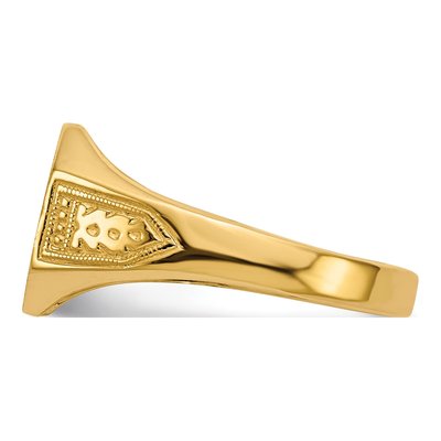 10K Yellow Gold Open Back Signet Ring – view 4