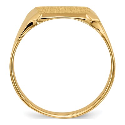 10K Yellow Gold 10Ky 15.0X12.5mm Closed Back Men's Signet Ring – view 3