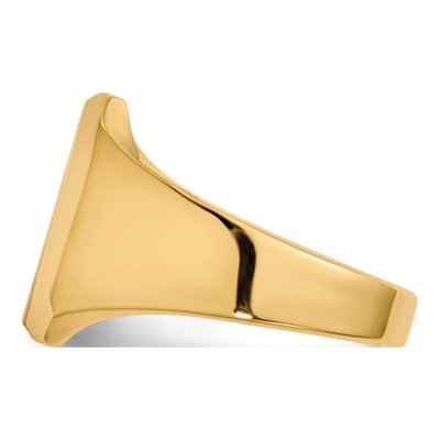 10K Yellow Gold 10Ky 15.0X12.5mm Closed Back Men's Signet Ring – view 4