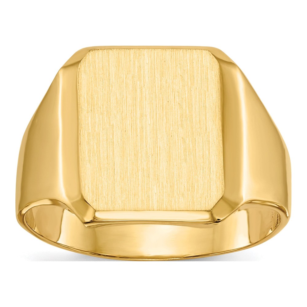 10K Yellow Gold 10Ky 15.0X12.5mm Closed Back Men's Signet Ring