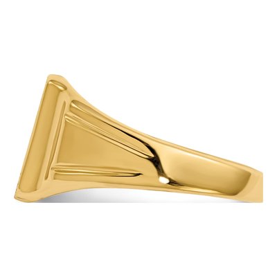 10K Yellow Gold Closed Back Signet Ring – view 4