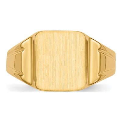 10K Yellow Gold Closed Back Signet Ring – view 5