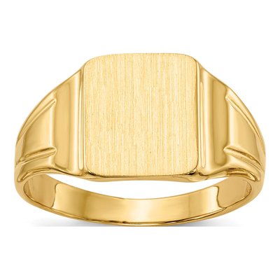 10K Yellow Gold Closed Back Signet Ring