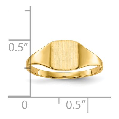 Men's 10K Yellow Gold Square Signet Ring – view 4