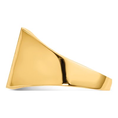 Men's 10K Yellow Gold Open Back Signet Ring – view 4