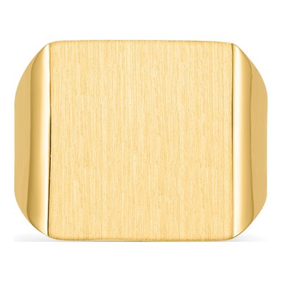 Men's 10K Yellow Gold Open Back Signet Ring – view 5