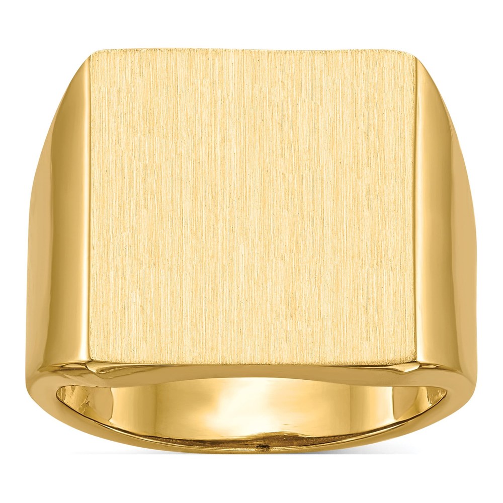 10K Yellow Gold 10Ky 17.5X17.0mm Open Back Men's Signet Ring