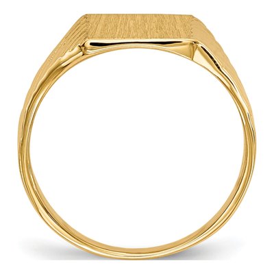 Men's 10K Yellow Gold Closed Back Signet Ring – view 3