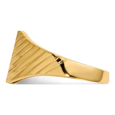 Men's 10K Yellow Gold Closed Back Signet Ring – view 4