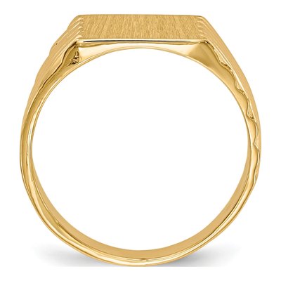 Men's 10K Yellow Gold Closed Back Signet Ring – view 3