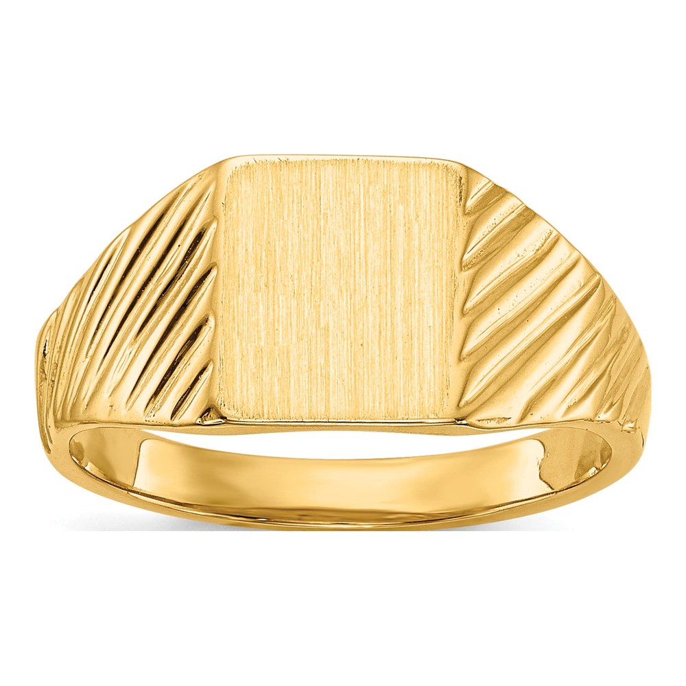 10K Yellow Gold Open Back Child's Signet Ring