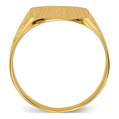 Men's 10K Yellow Gold Closed Back Signet Ring – view 3