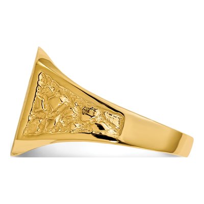 Men's 10K Yellow Gold Closed Back Signet Ring – view 4