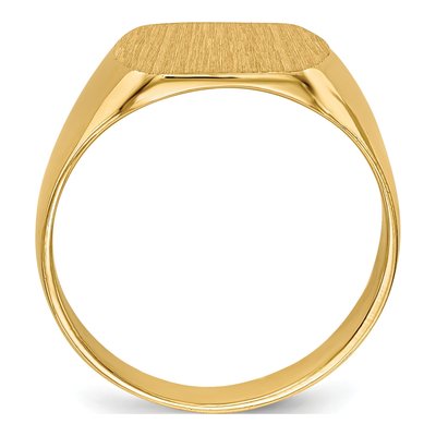 Men's 10K Yellow Gold Closed Back Signet Ring – view 3