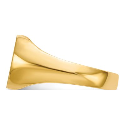 Men's 10K Yellow Gold Closed Back Signet Ring – view 4
