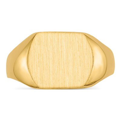 Men's 10K Yellow Gold Closed Back Signet Ring – view 5