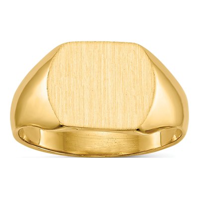 Men's 10K Yellow Gold Closed Back Signet Ring