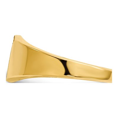 10K Yellow Gold Closed Back Diamond Signet Ring Mounting – view 3