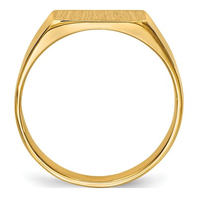 10K Yellow Gold Closed Back Signet Ring – view 3