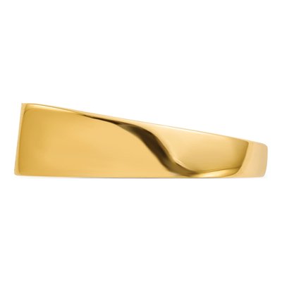 10K Yellow Gold Closed Back Signet Ring – view 4