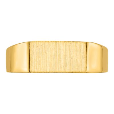 10K Yellow Gold Closed Back Signet Ring – view 5
