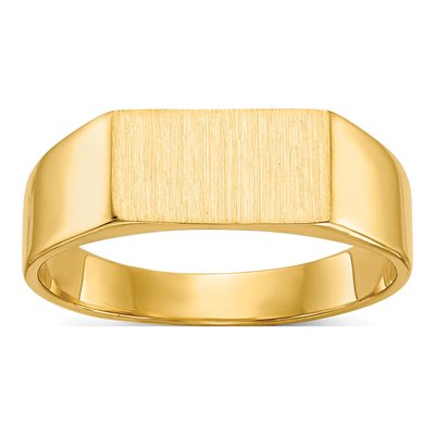 10K Yellow Gold Closed Back Signet Ring