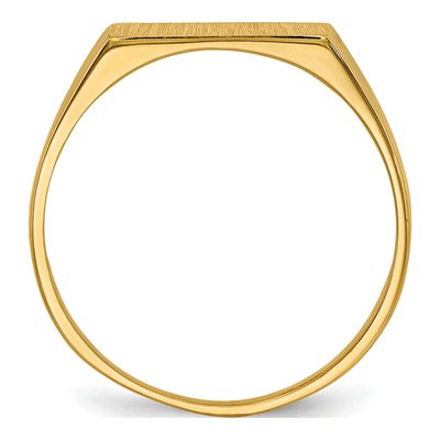 10K Yellow Gold Open Back Signet Ring – view 3