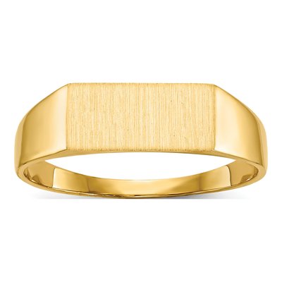 10K Yellow Gold Open Back Signet Ring